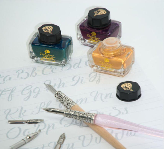 Calligraphy Pen Set Include Fountain Ink Writing Pen Wooden Fountain Pen  Comi