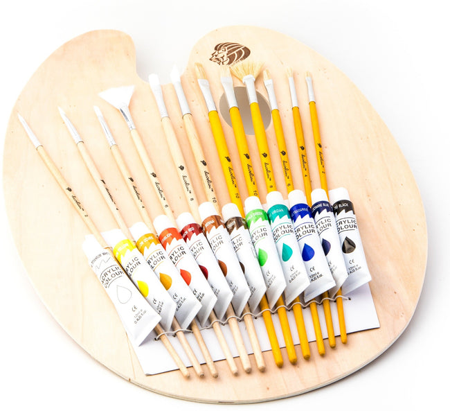Daveliou™ Paint Brushes & Palette Set – 25-Pieces– daveliou