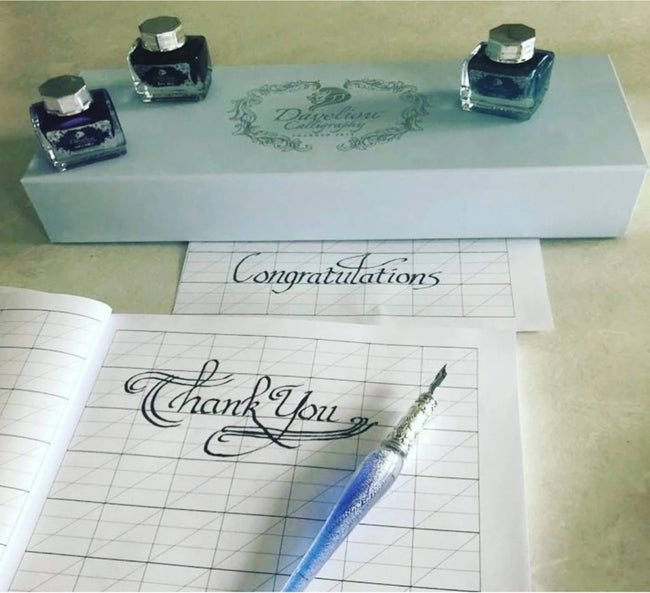 Daveliou™ Blue Calligraphy Pen Set– daveliou