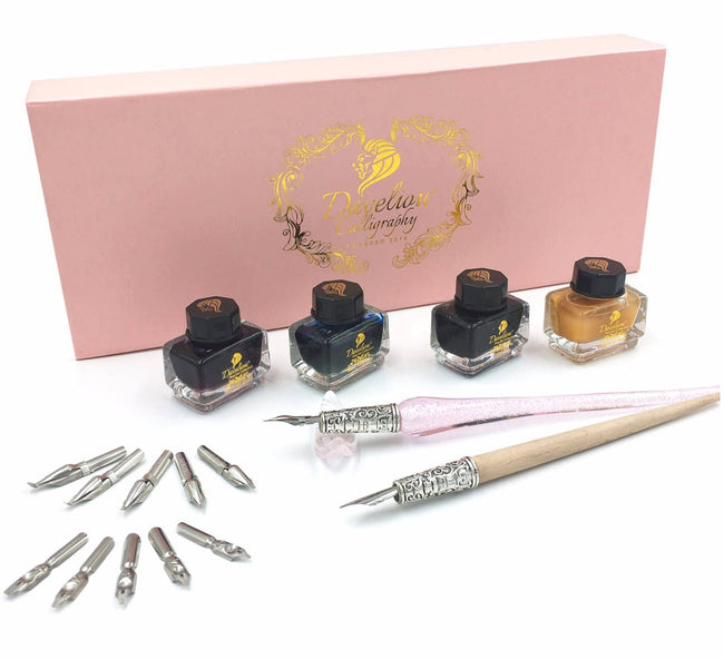 Daveliou™ Pink Calligraphy Pen Set– daveliou